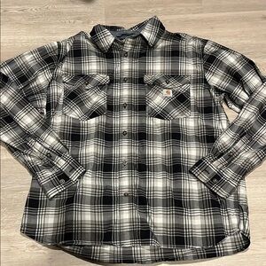 Carhartt Men's Black Plaid button down